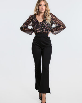 LEGGINGS FLARE CON SPACCHI LATERALI