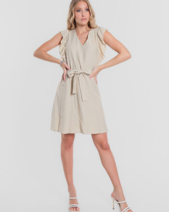 Vestito con maniche volant