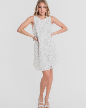 Abito corto ricamato